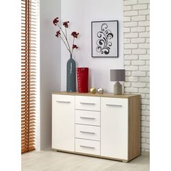 Tumba Halmar Lima KM-4 (Sonoma Oak/White) Thumb