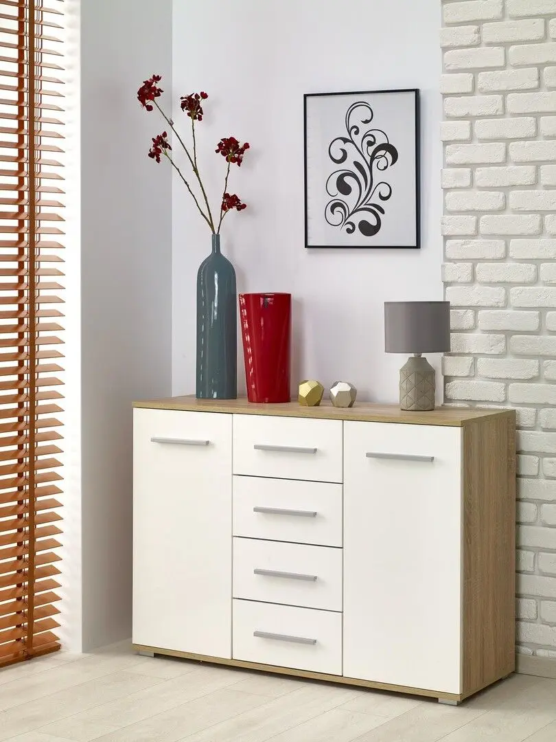 Tumba Halmar Lima KM-4 (Sonoma Oak/White)