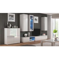 Tumba Halmar Livo KM-100 (White/White Gloss) Thumb