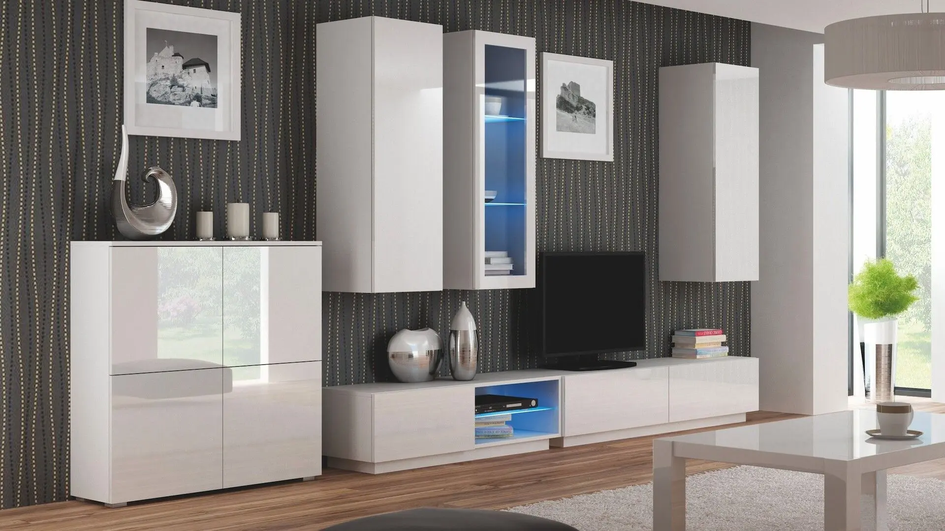 Tumba Halmar Livo KM-100 (White/White Gloss)