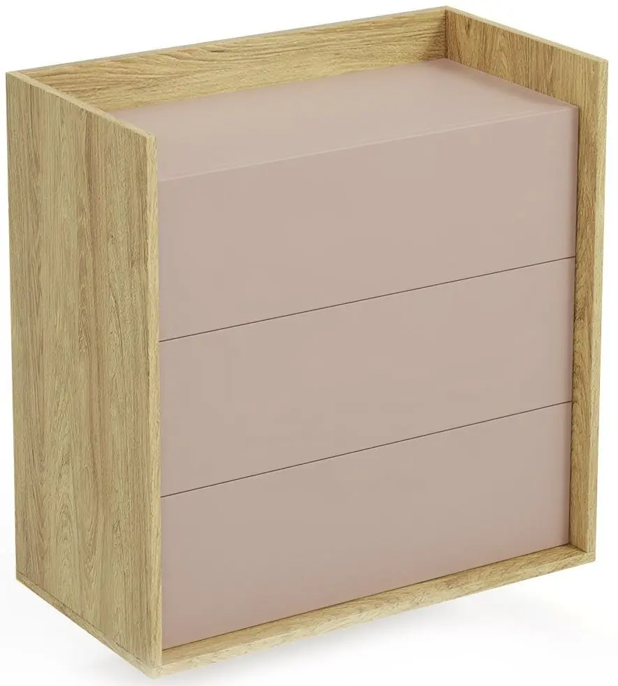 Comoda Halmar Mobius 3S suspendata (Hickory Natural/Antique Rose)