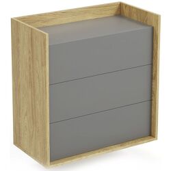 Comoda Halmar Mobius 3S suspendata (Hickory Natural/Gray Dusty)