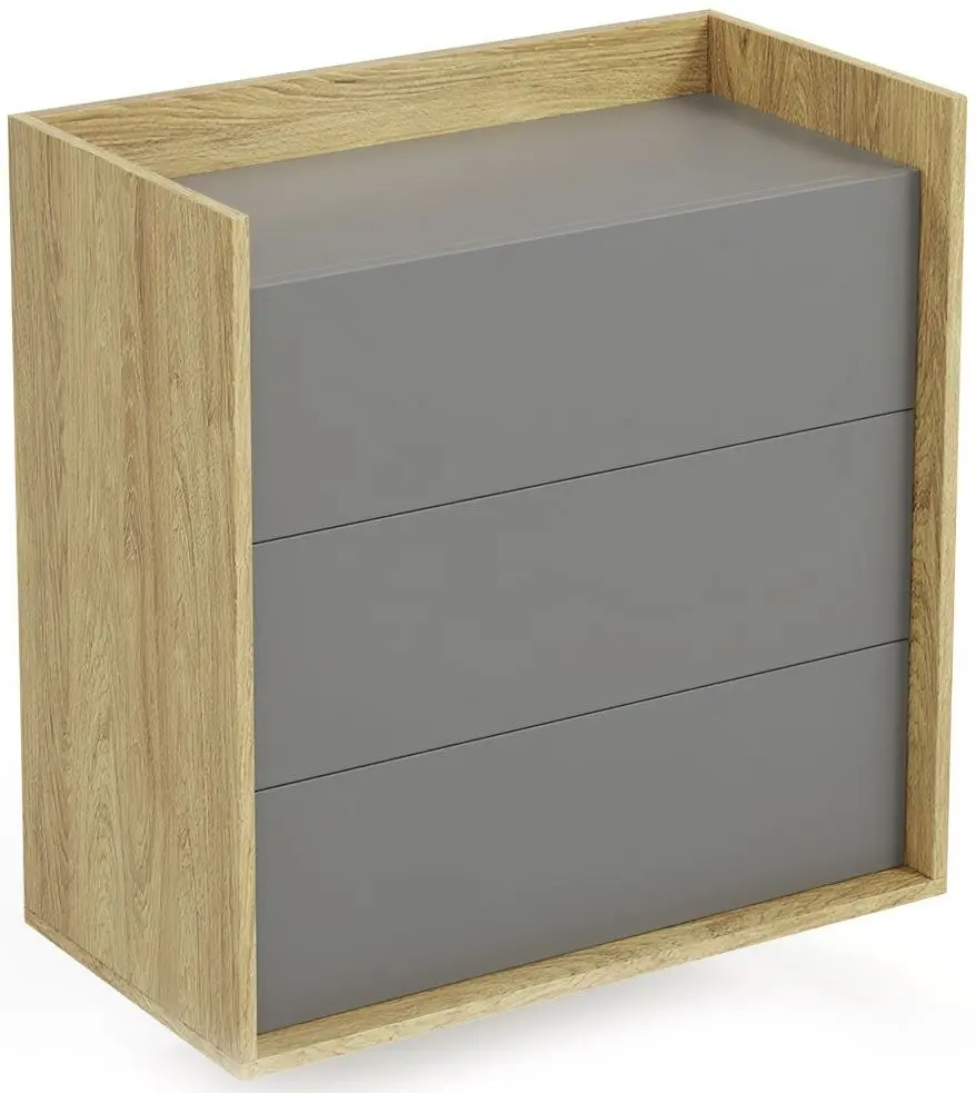 Comoda Halmar Mobius 3S suspendata (Hickory Natural/Gray Dusty)