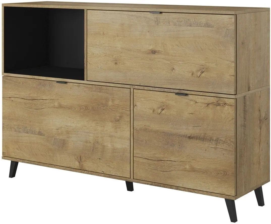 Тумба Halmar Nest KM-1 (Lefkas Oak/Black)