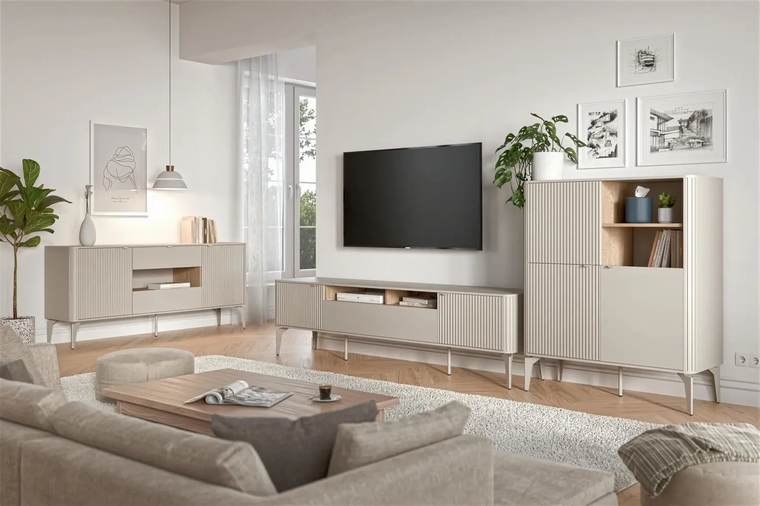 Tumba Halmar Beluci KM-2 (Cashmere/Cremona Oak) - 3