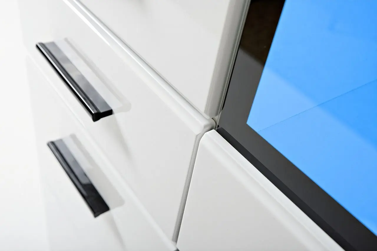 Tumba Halmar Lauren HB (White/White Gloss)