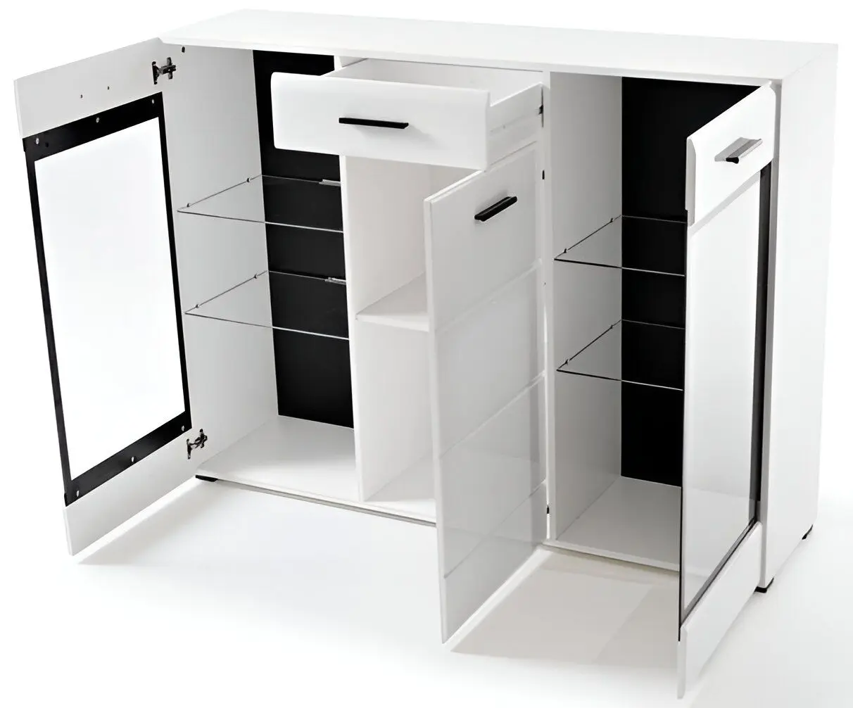 Tumba Halmar Lauren HB (White/White Gloss)