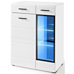 Tumba Halmar Lauren KOM/GL (White/White Gloss) Thumb