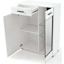 Tumba Halmar Lauren KOM/GL (White/White Gloss) Thumb