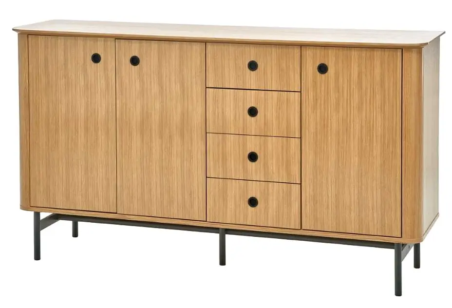 Тумба Halmar Smart KM-1 (Natural Oak/Black)