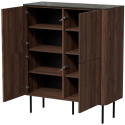 Тумба Halmar Solano KM-2 (Walnut/Black Marble) Thumb