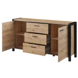 Тумба Helvetia Aktiv №26 2D3S (Taurus Oak/Black Matt) Thumb