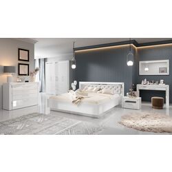 Comoda Helvetia Arno №45 4S (White Gloss/Silver) Thumb