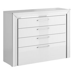 Comoda Helvetia Arno №45 4S (White Gloss/Silver)
