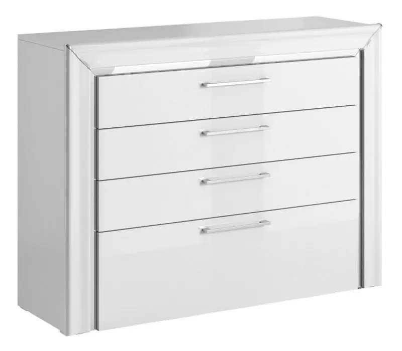 Comoda Helvetia Arno №45 4S (White Gloss/Silver)