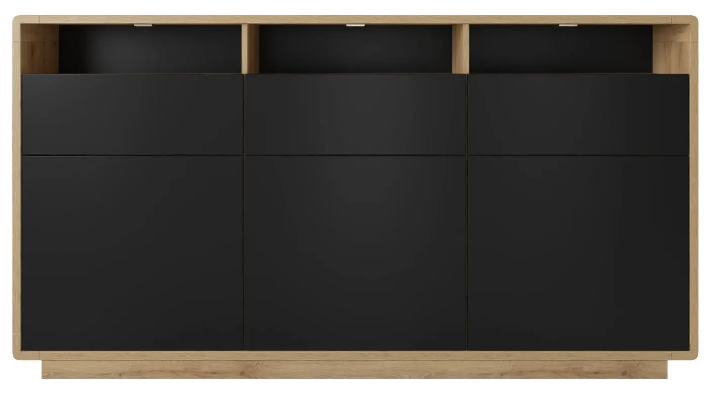 Тумба Helvetia Aston №26 3D3S (Black Matt/Taurus Oak)