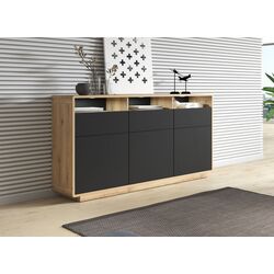 Тумба Helvetia Aston №26 3D3S (Black Matt/Taurus Oak) Thumb