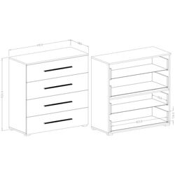 Comoda Helvetia Beta 22MW1627 4S (Mauvella Oak/Black) Thumb