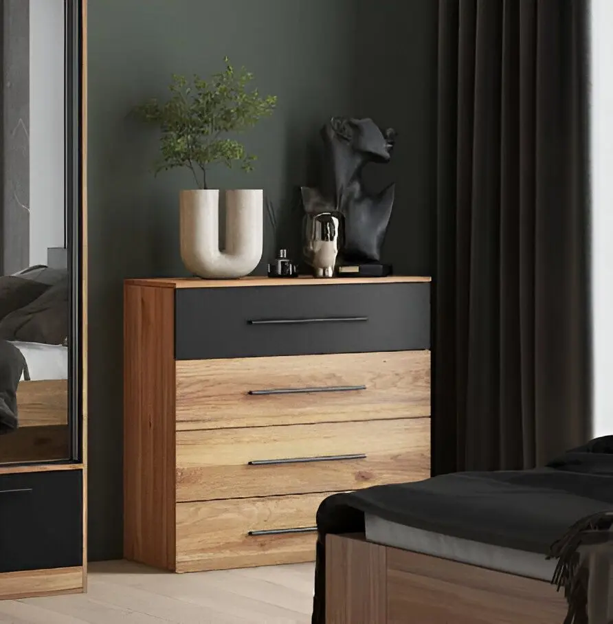 Comoda Helvetia Beta 22MW1627 4S (Mauvella Oak/Black)