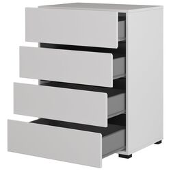 Comoda Helvetia Cross 4SZ 60 cm (White/Black) Thumb