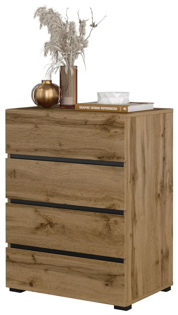 Comoda Helvetia Cross 4SZ 60 cm (Wotan Oak)