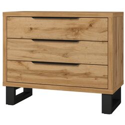 Comoda Helvetia Halle S 3SZ 99 cm (Wotan Oak/Black) Thumb