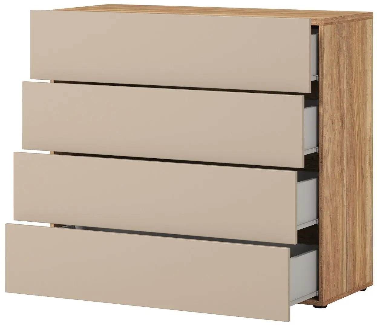 Comoda Helvetia Impressio 4SZ 100 cm (Mauvella Oak/Congo)