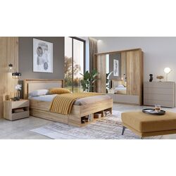 Comoda Helvetia Impressio 4SZ 100 cm (Mauvella Oak/Congo) Thumb