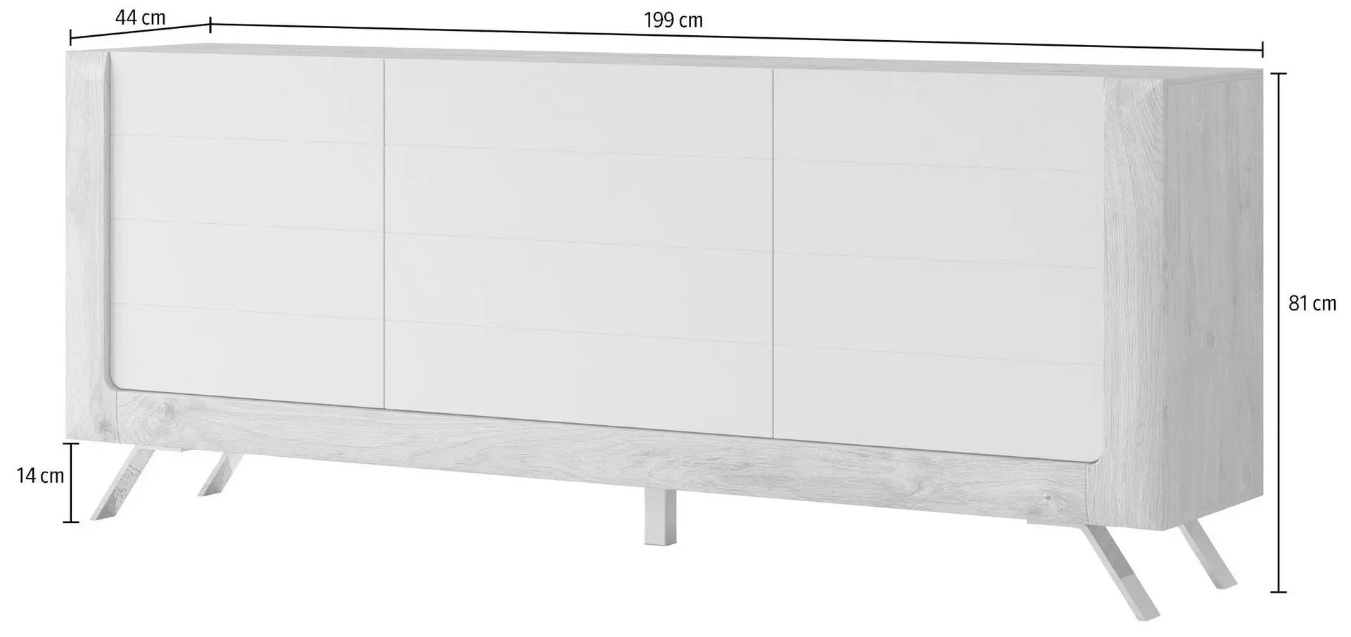 Tumba Helvetia Kasai 3D (Walnut/Black Gloss)