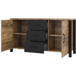 Тумба Helvetia Olin №26 2D3S (Spruce Appenzeller/Black Matt) Thumb