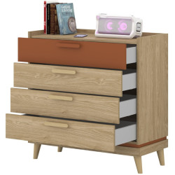 Комод Helvetia Scandi 24D5OH27 (Oiled Oak/Brick Red) Thumb