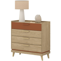 Комод Helvetia Scandi 24D5OH27 (Oiled Oak/Brick Red) Thumb
