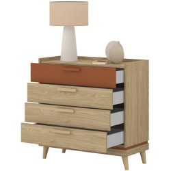 Комод Helvetia Scandi 24D5OH27 (Oiled Oak/Brick Red) Thumb