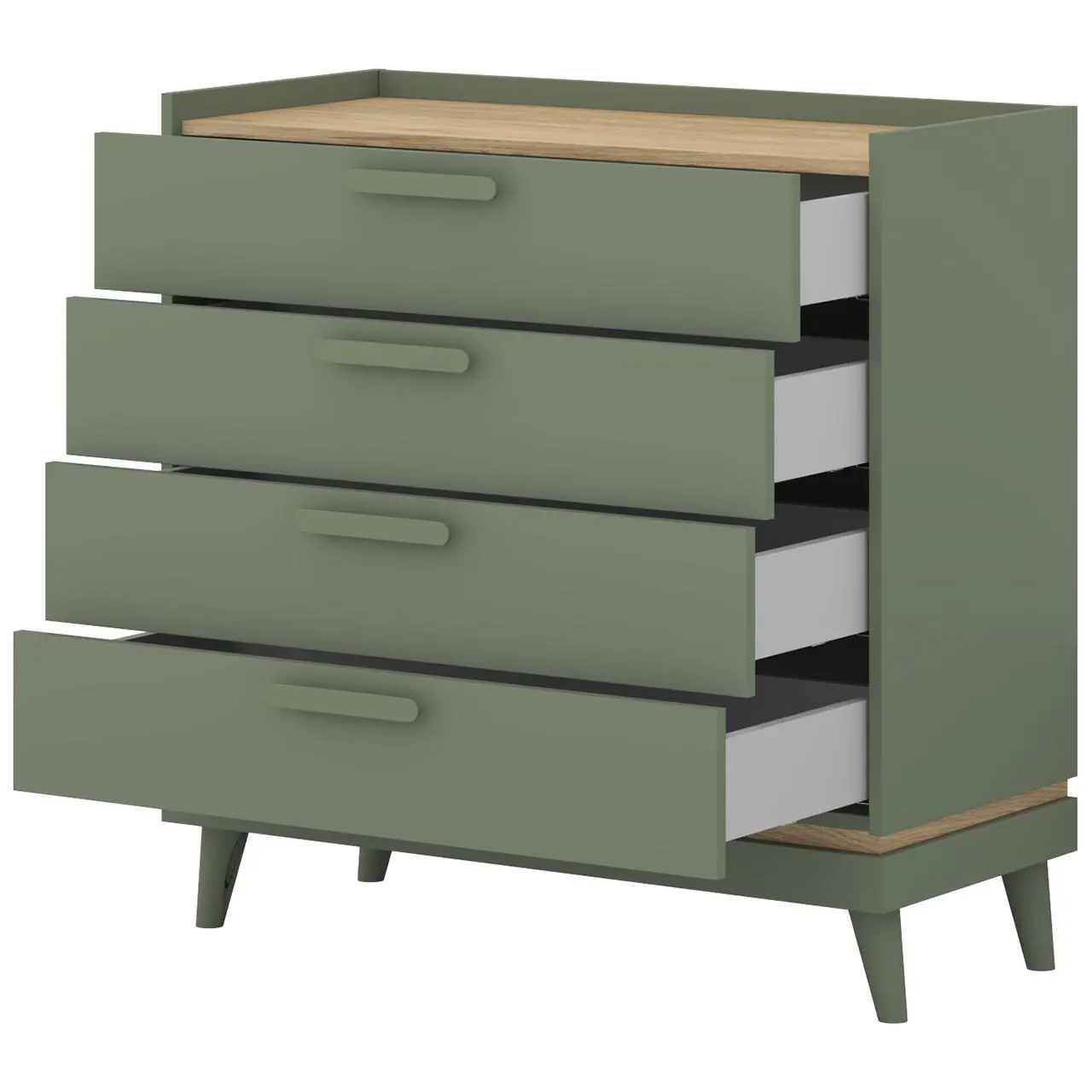 Комод Helvetia Scandi 24GDOH27 (Oiled Oak/Faded Green) - 3