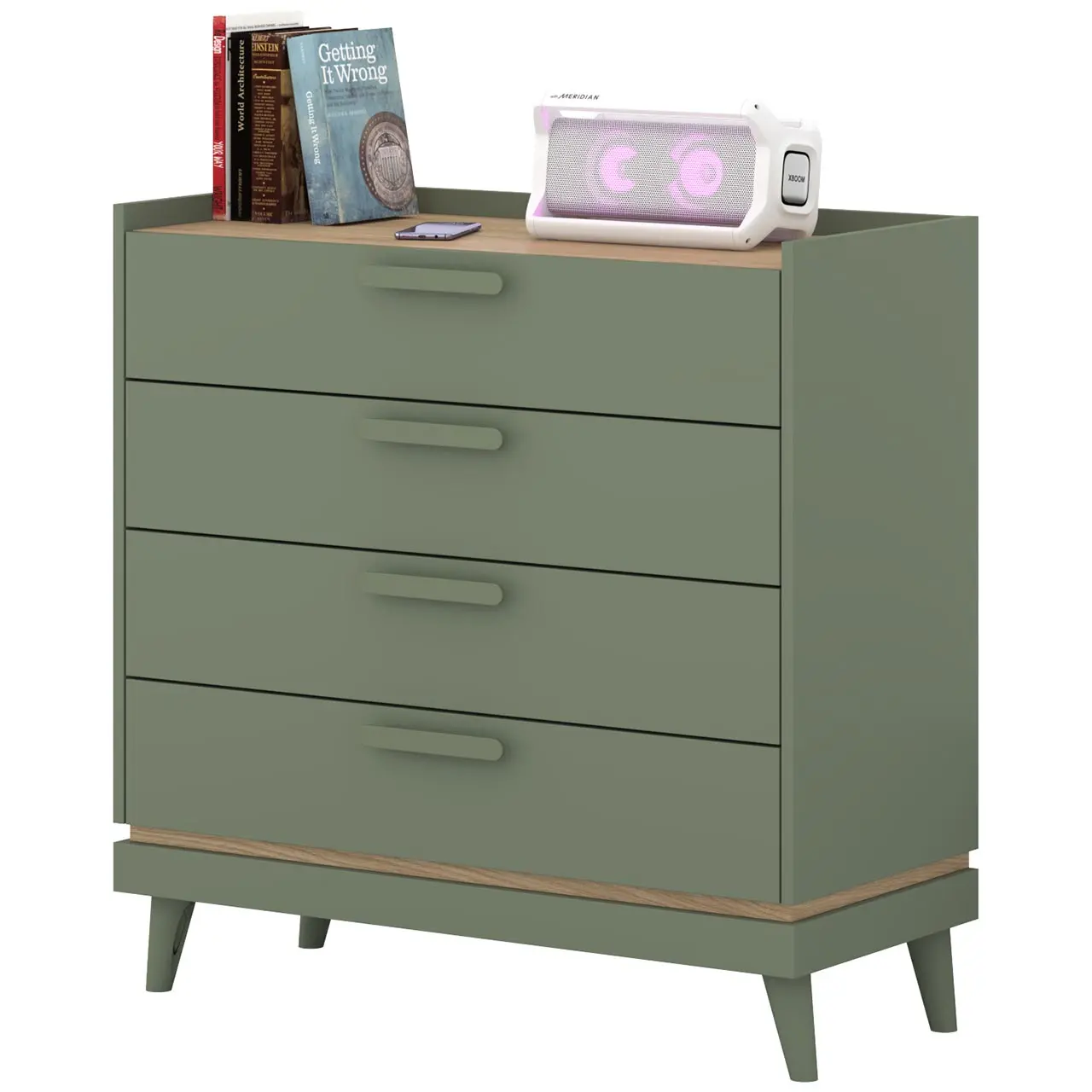 Комод Helvetia Scandi 24GDOH27 (Oiled Oak/Faded Green) - 4
