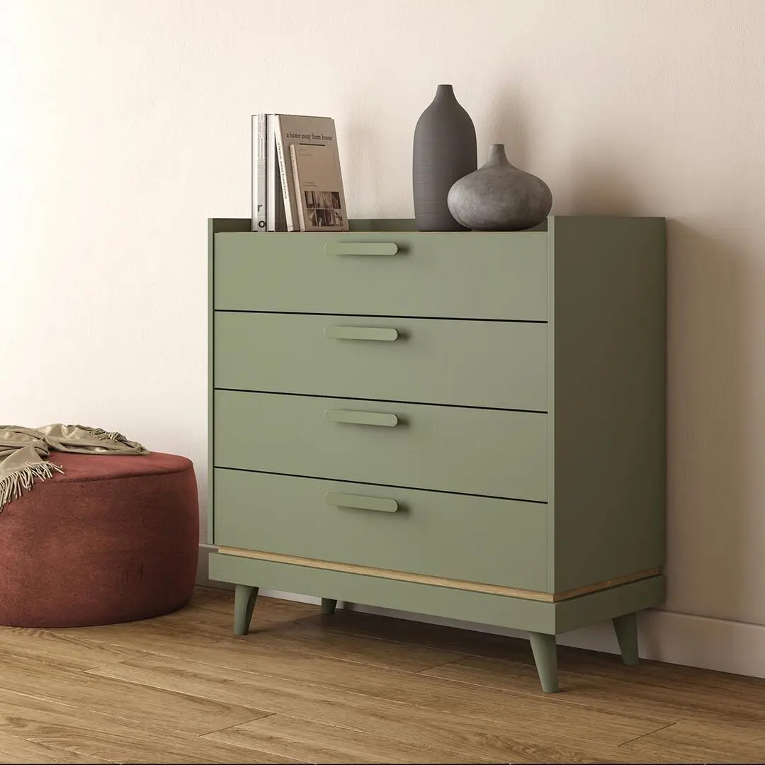 Комод Helvetia Scandi 24GDOH27 (Oiled Oak/Faded Green)