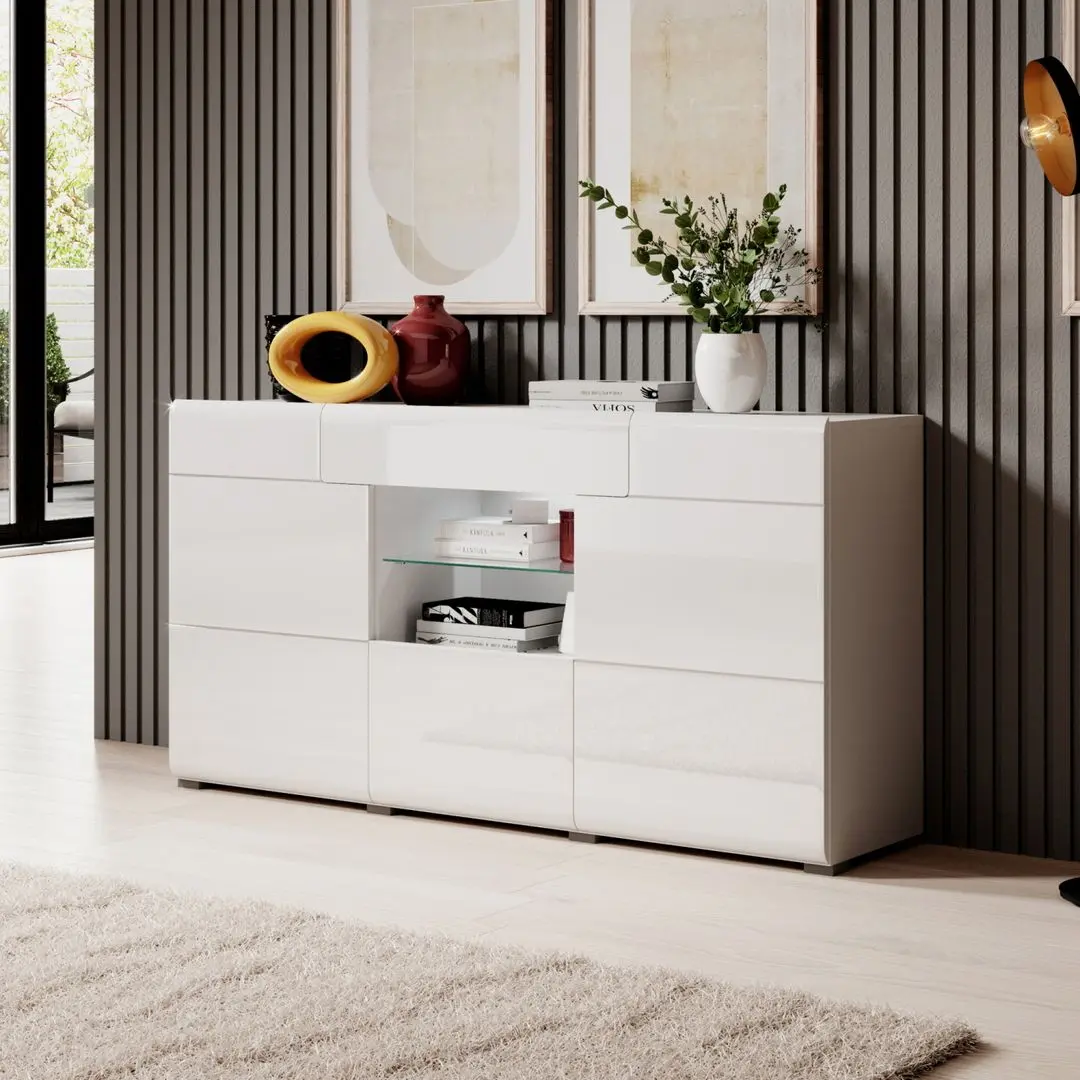 Тумба Helvetia Toldeo №26 3D1S (White/White Gloss)