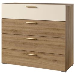 Comoda Helvetia Vertina 4SZ 100cm (Wild Oak/Beige) Thumb