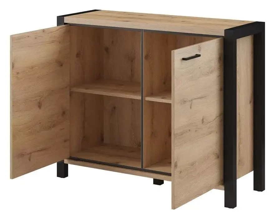 Тумба Helvetia Aktiv №45 2D (Taurus Oak/Black Matt)