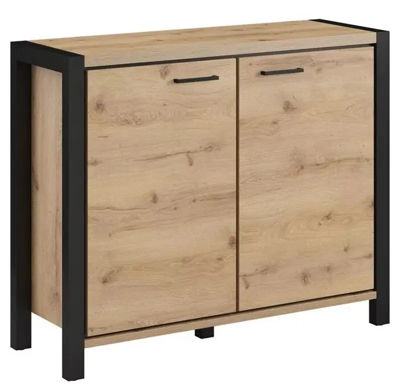 Тумба Helvetia Aktiv №45 2D (Taurus Oak/Black Matt)