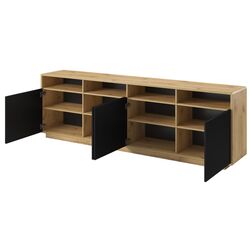 Тумба Helvetia Aston №25 4D (Black Matt/Taurus Oak) Thumb