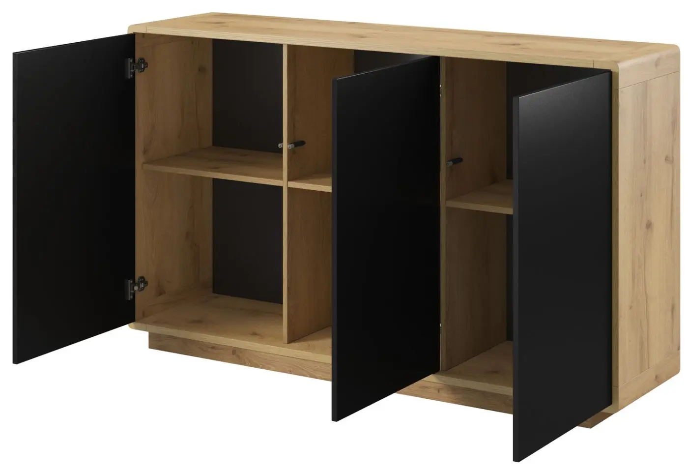 Тумба Helvetia Aston №43 3D (Black Matt/Taurus Oak)