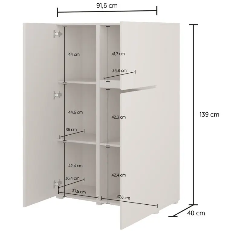 Tumba Helvetia Asymetric 2497OA46 (White) - 5