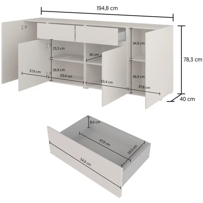 Tumba Helvetia Asymetric 2497OA47 (White) - 6
