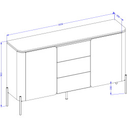 Тумба Helvetia Bello 24COOB26 (Congo/Black) Thumb