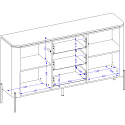 Тумба Helvetia Bello 24COOB26 (Congo/Black) Thumb