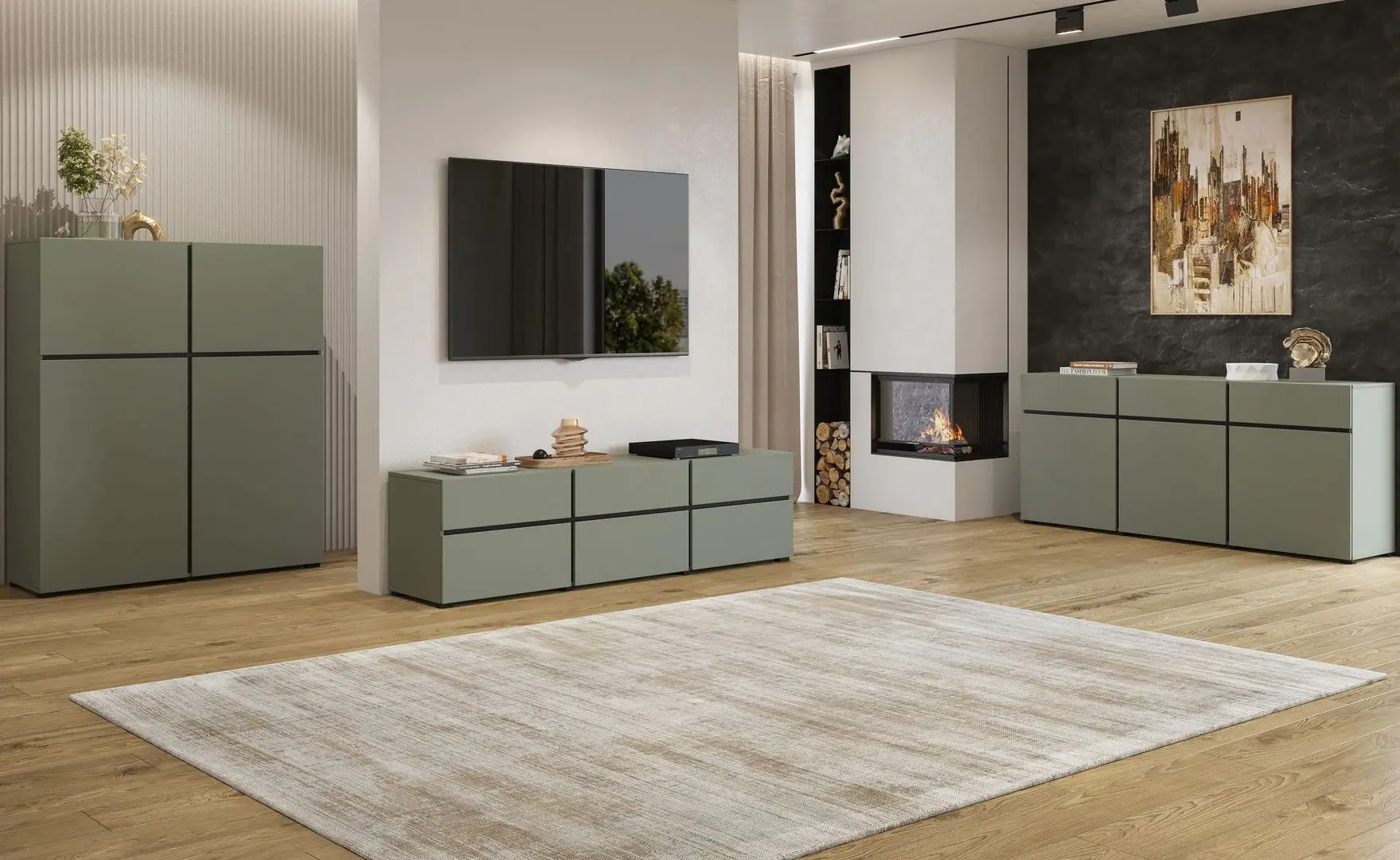 Тумба Helvetia Cross 24GWMY43 3D3S (Green/Black)