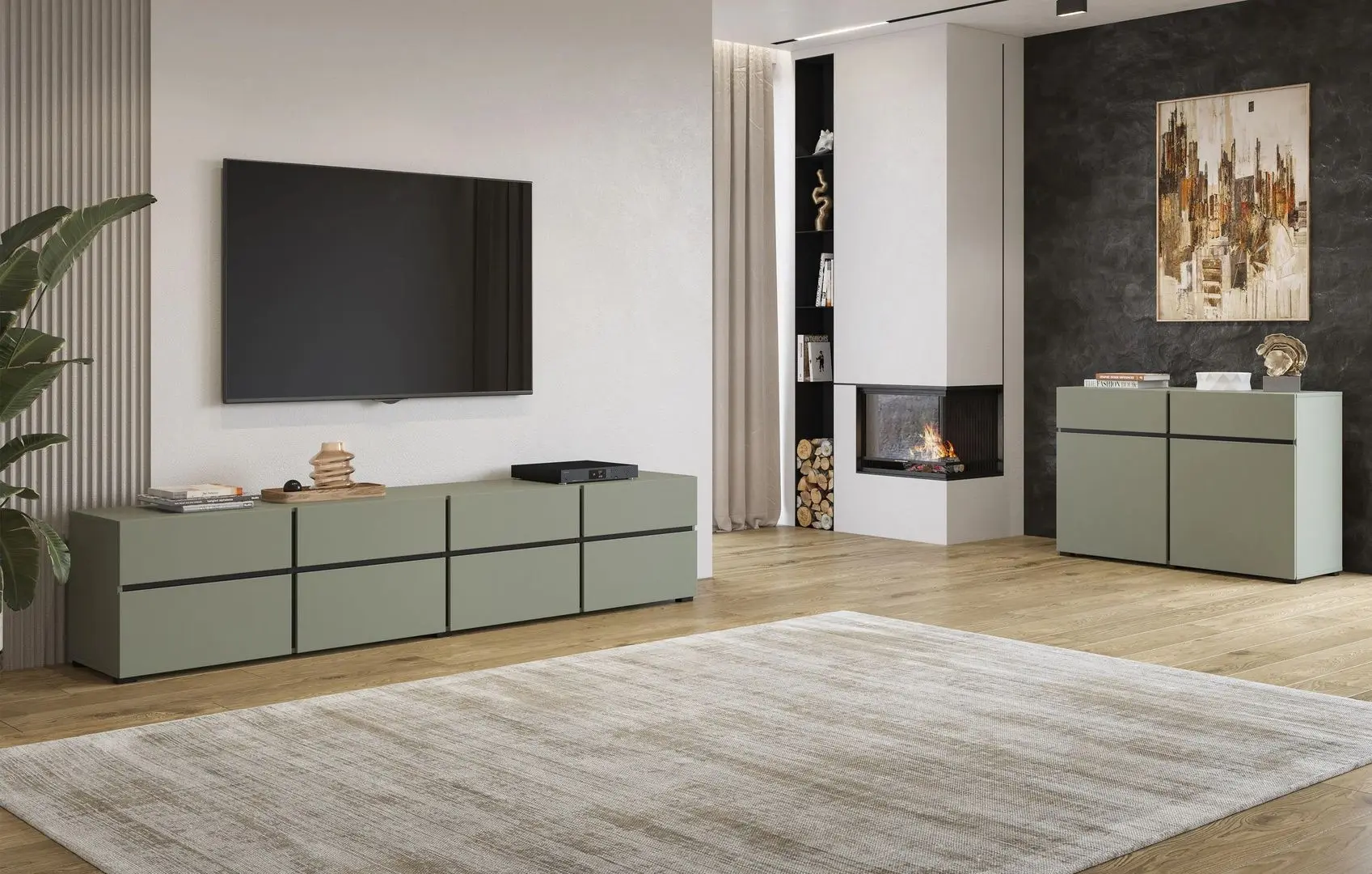 Тумба Helvetia Cross 24GWMY45 2D2S (Green/Black)