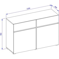 Тумба Helvetia Cross 24GWMY45 2D2S (Green/Black) Thumb
