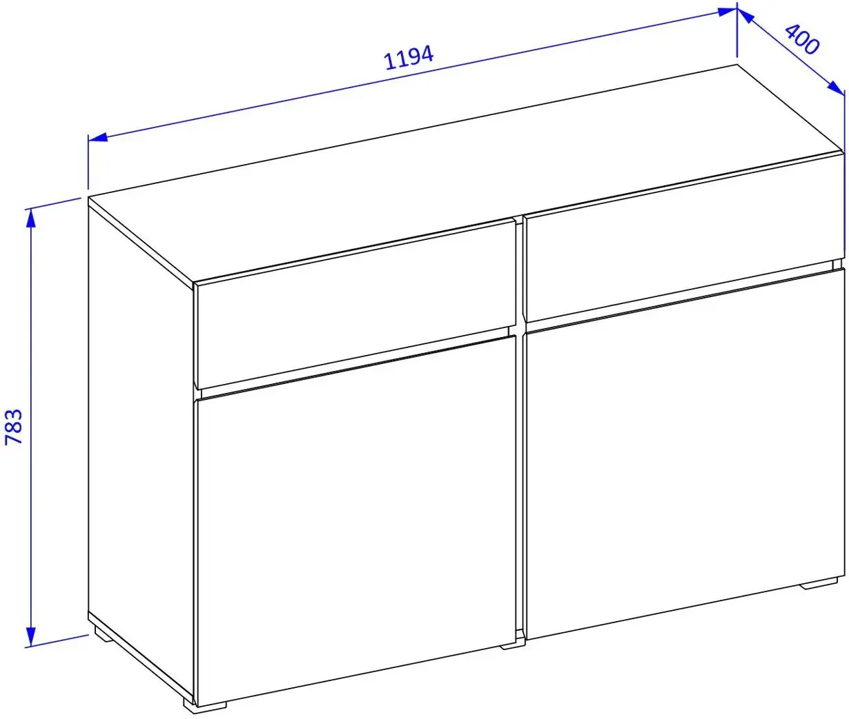 Тумба Helvetia Cross 24GWMY45 2D2S (Green/Black)